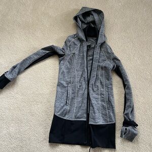 lululemon athletica Gray and Black Hooded Jacket